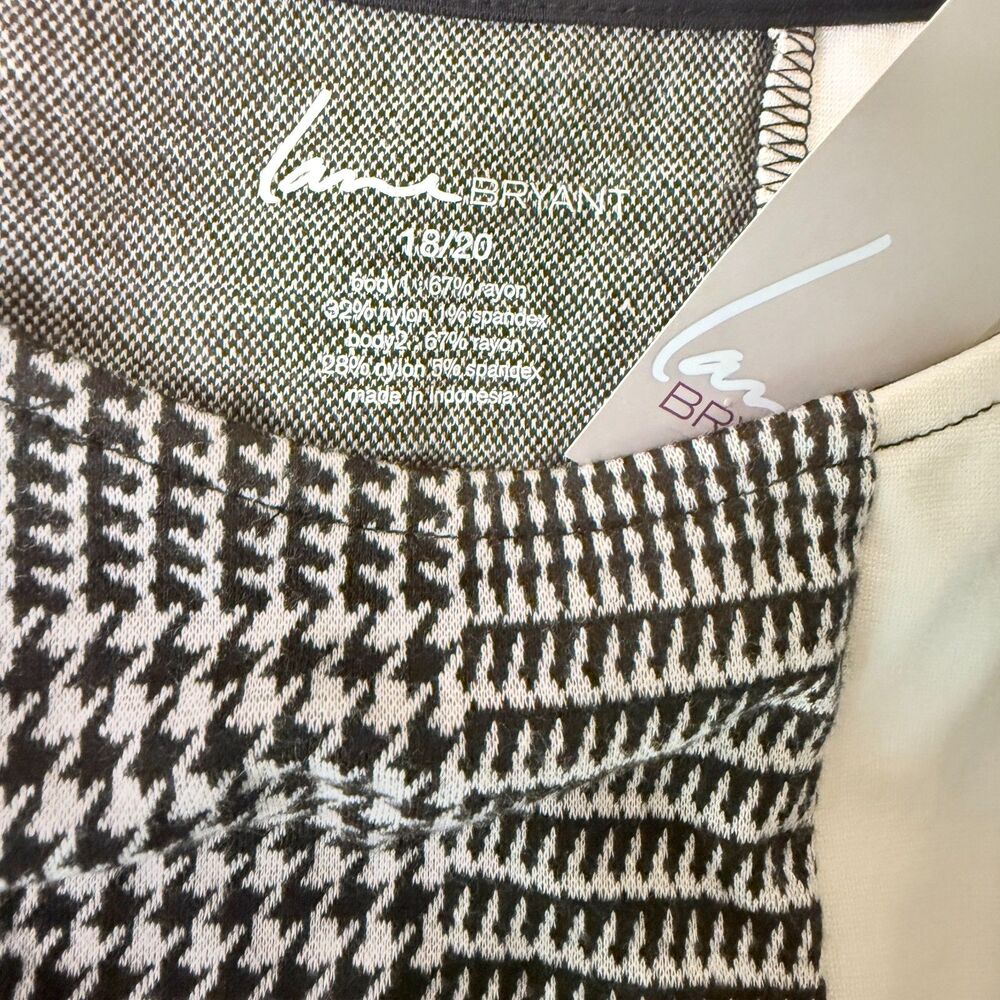 Nwt Lane Bryant Color Block Houndstooth 3/4 Sleev… - image 4